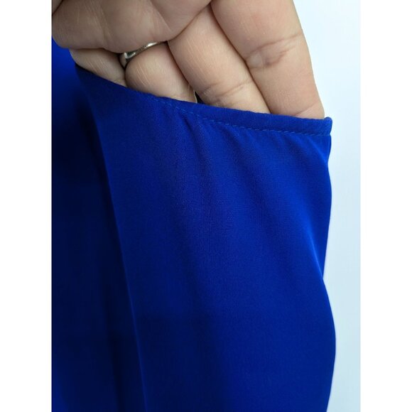 Haute Hippie Sheer Blouse Women Size L 100% Slik Slouch Open Back Preppy Office - Picture 4 of 15